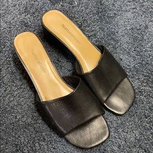 Naturalizer black sandals/mules